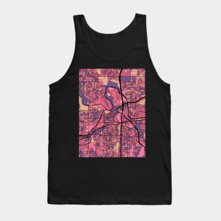 Fort Worth Map Pattern in Purple & Pink Tank Top